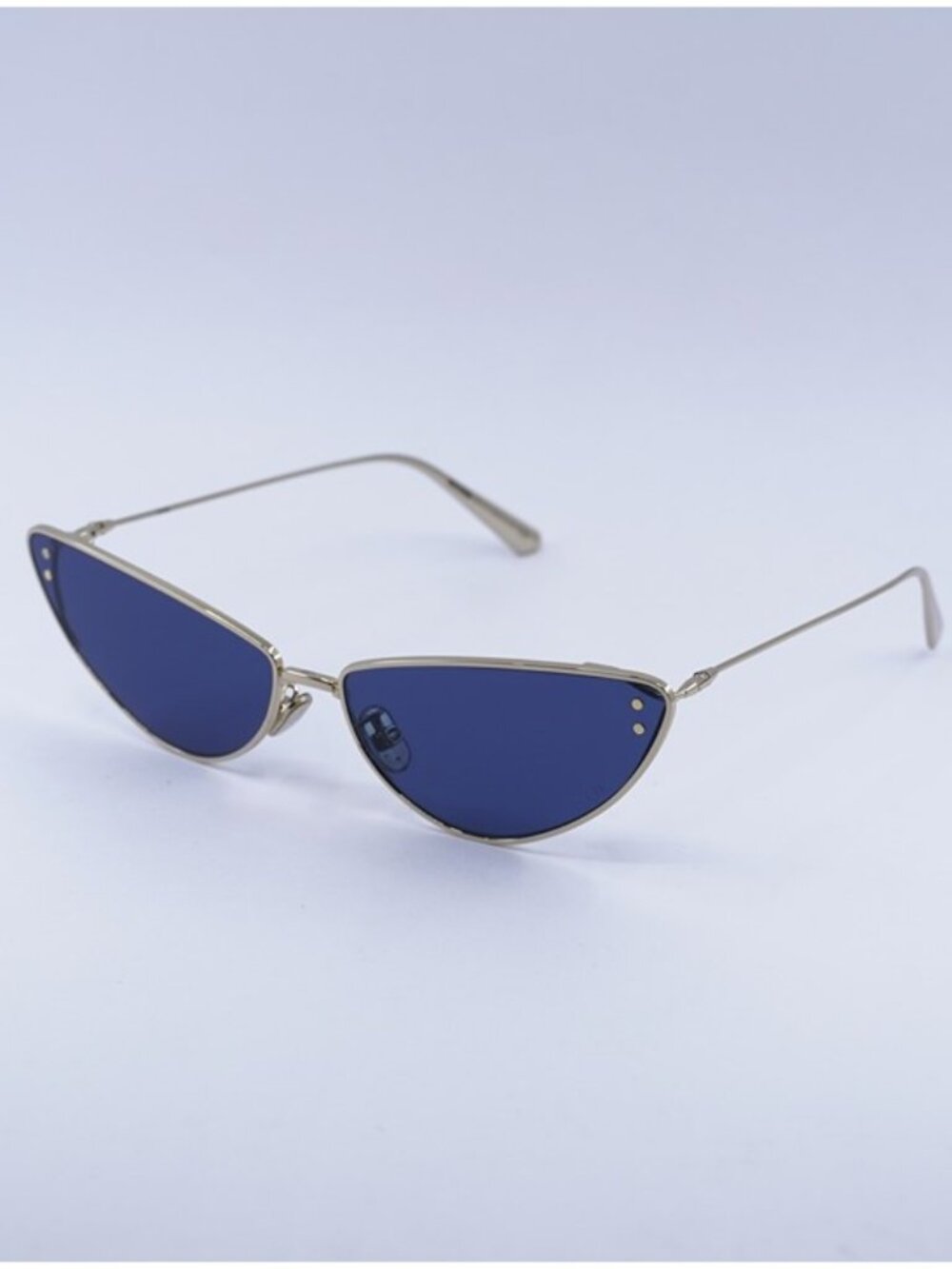 Dior MISSDIOR B1U B0B0 Sunglasses Gold Cat Eye Frame, Blue Lenses